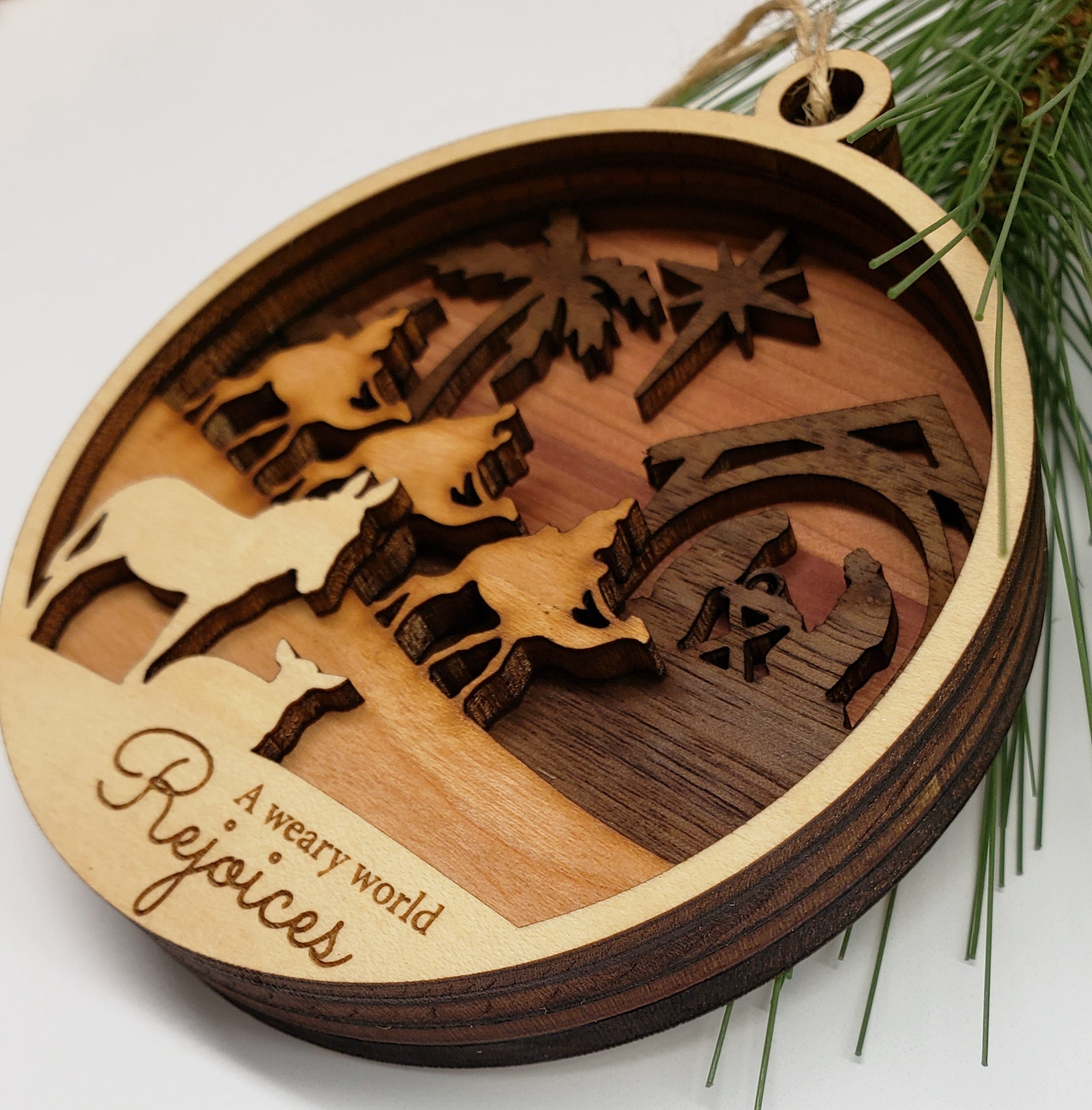 Four Layer Nativity Ornament