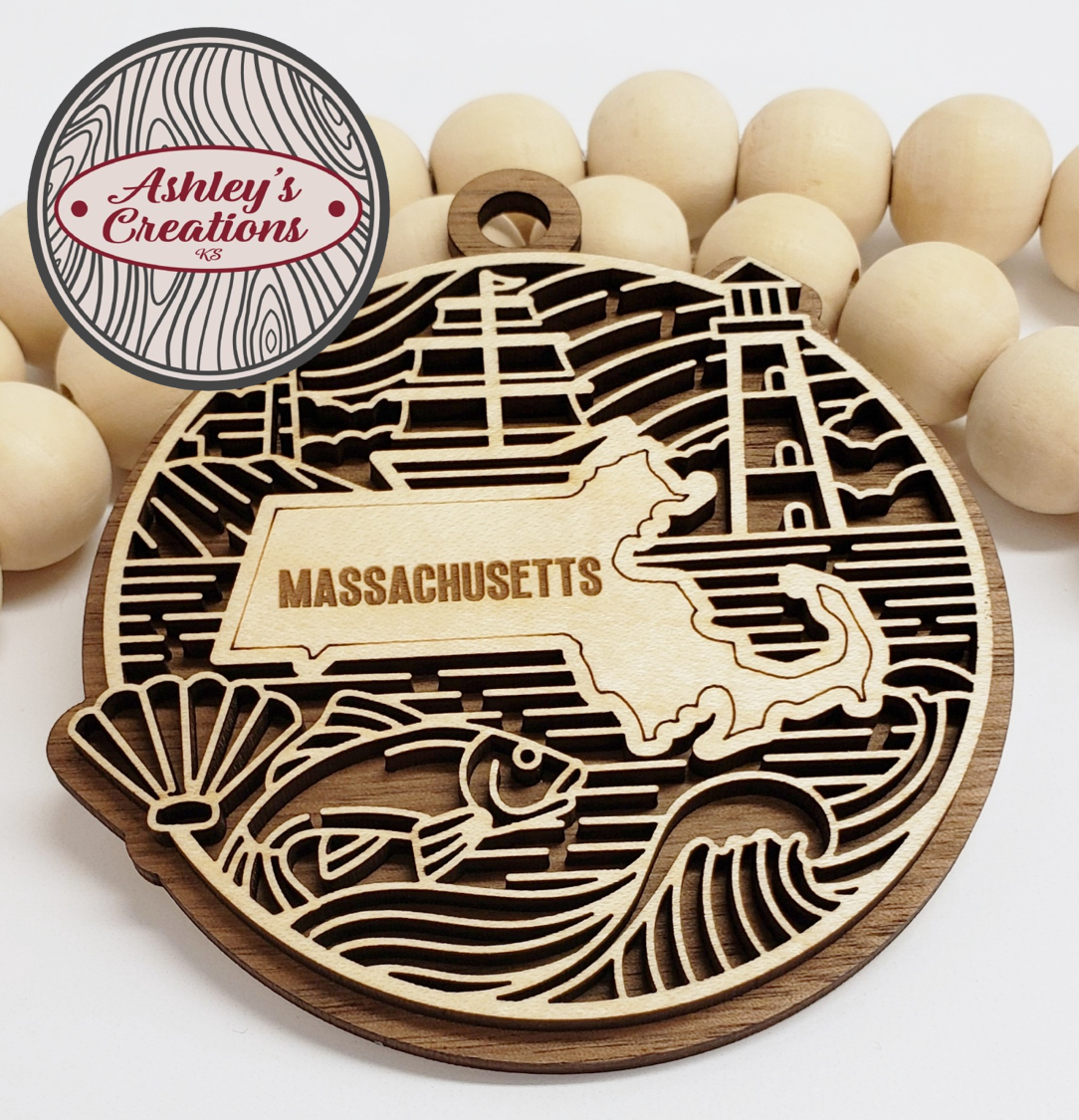 Massachusetts Heritage State Ornament