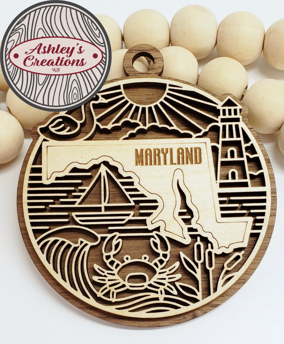 Maryland Heritage State Ornament