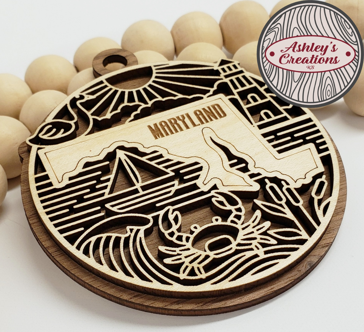 Maryland Heritage State Ornament