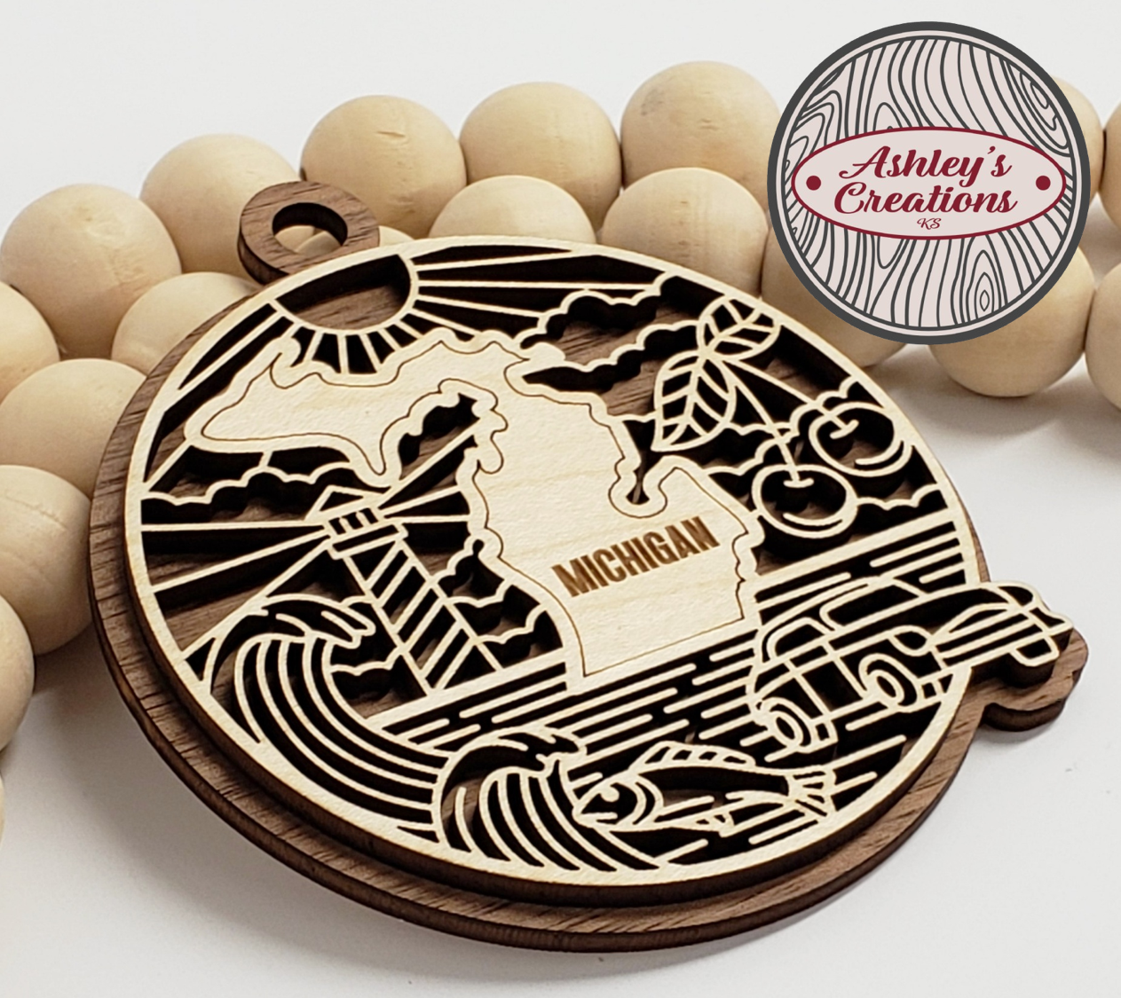 Michigan Heritage State Ornament