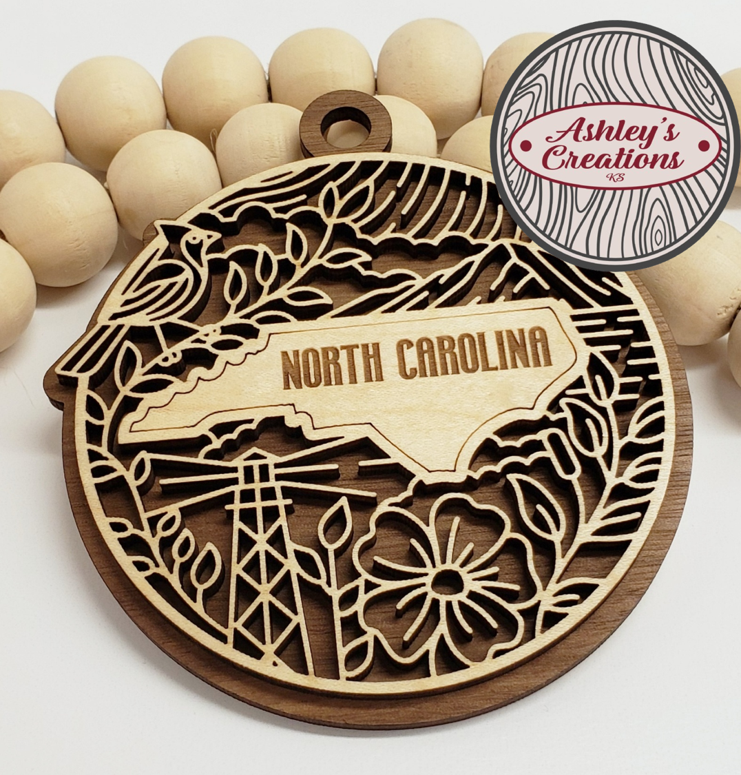 North Carolina Heritage State Ornament