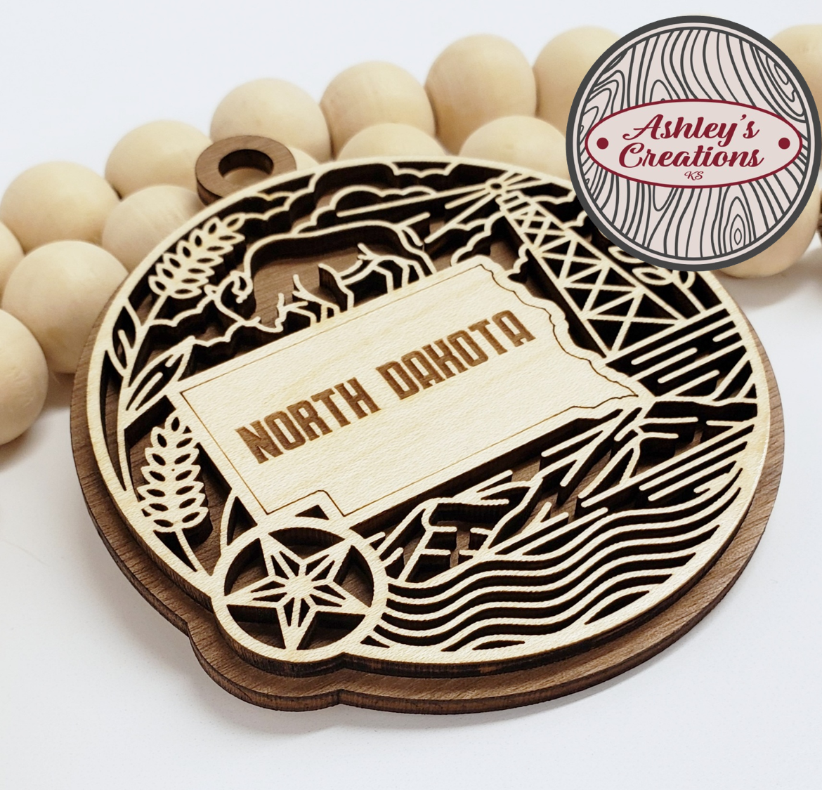 North Dakota Heritage State Ornament