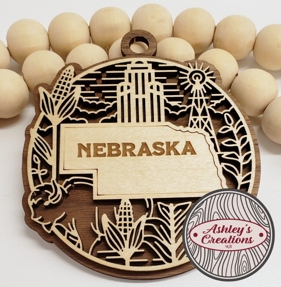 Nebraksa Heritage State Ornament