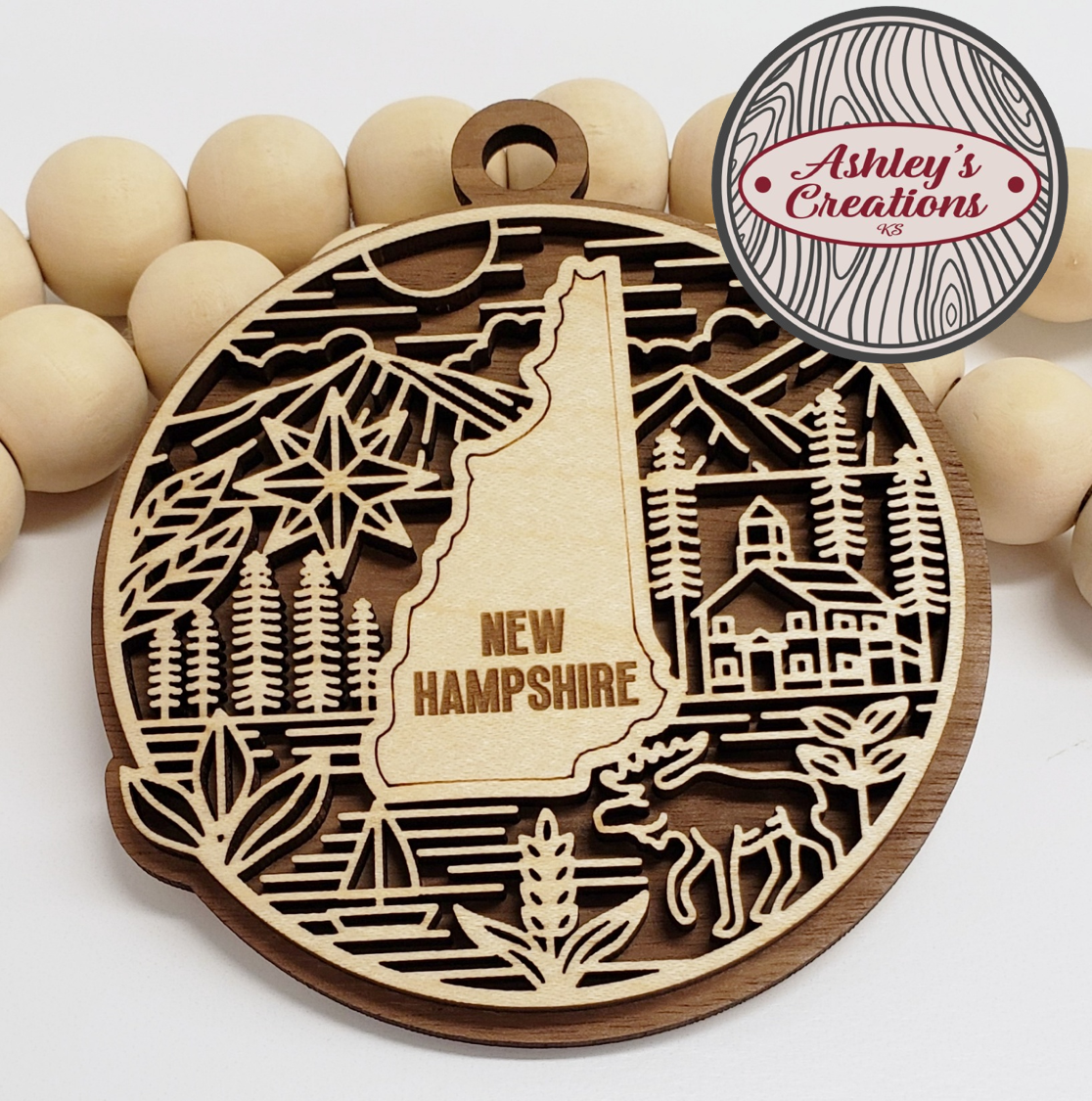 New Hampshire Heritage State Ornament
