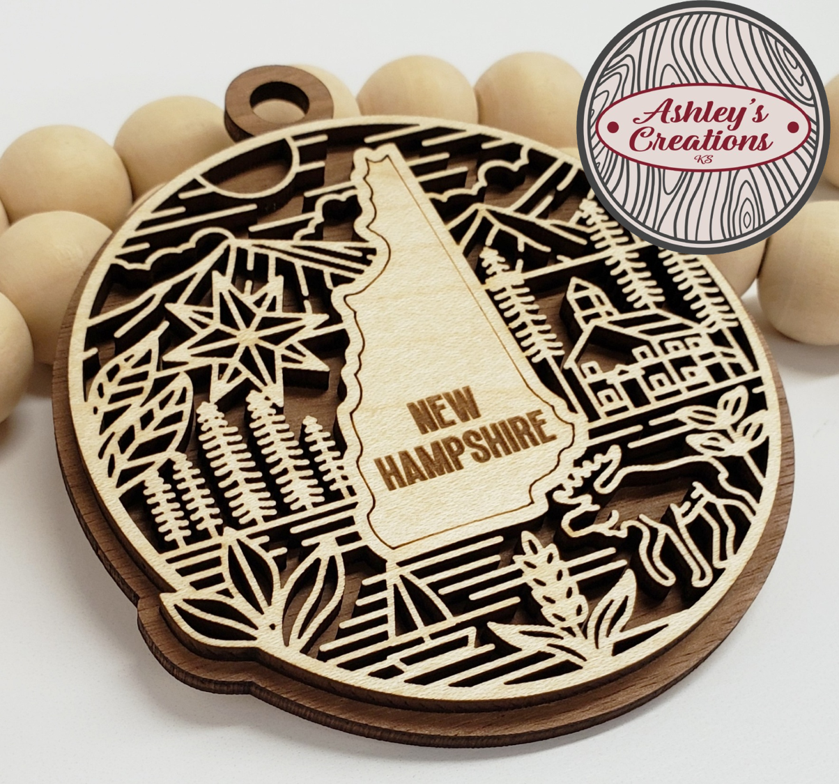 New Hampshire Heritage State Ornament