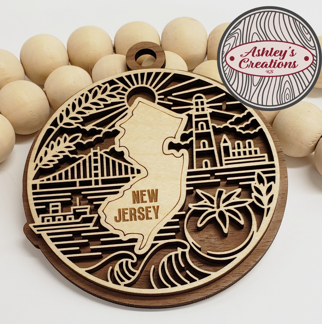 New Jersey Heritage State Ornament