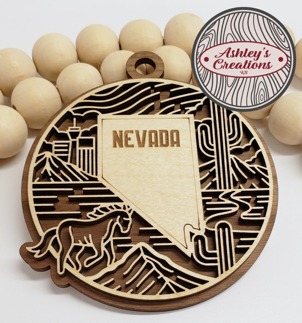 Nevada Heritage State Ornament