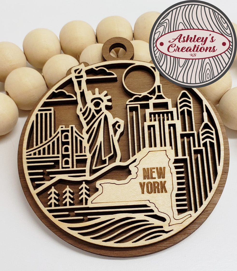 New York Heritage State Ornament