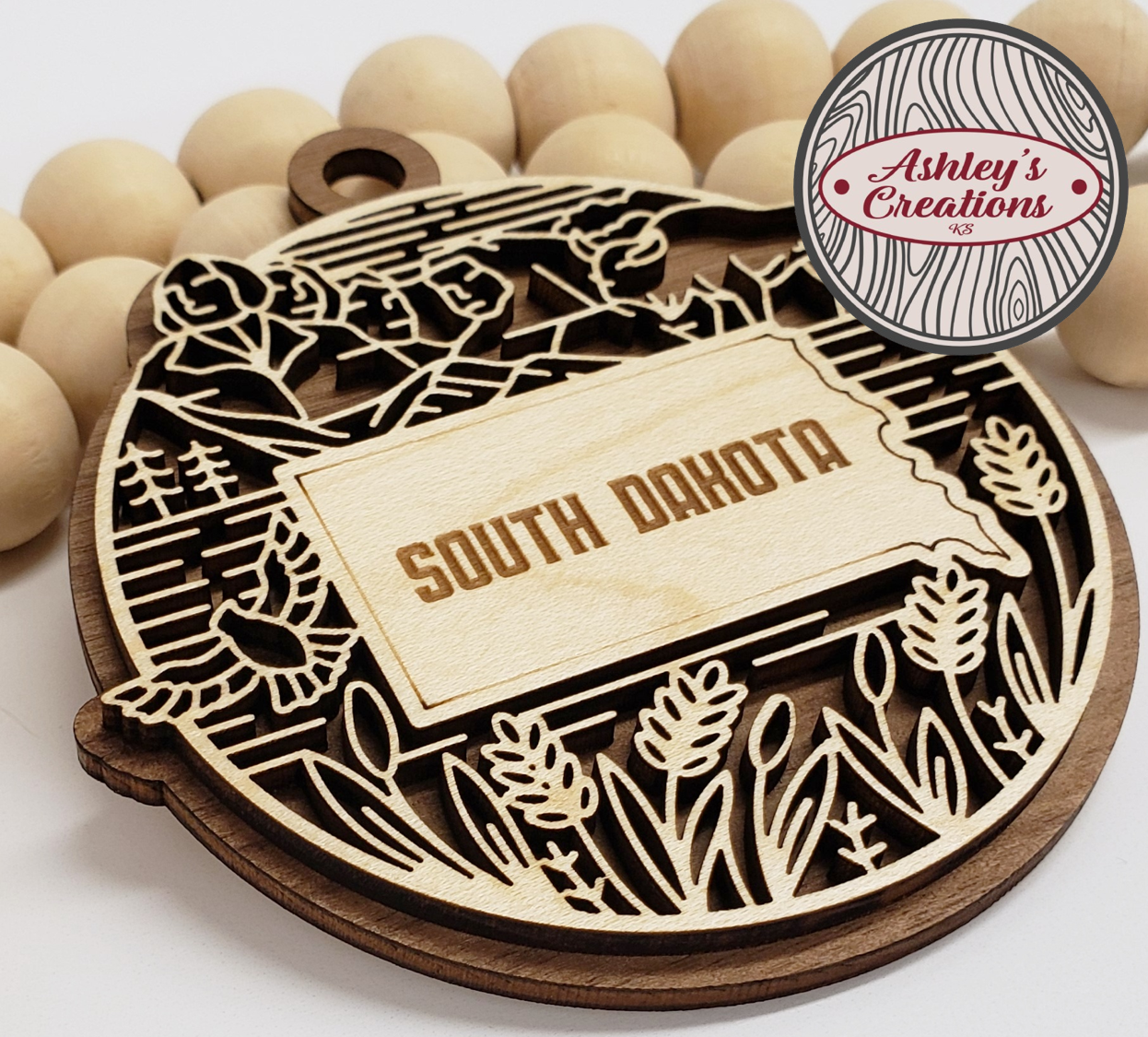 South Dakota Heritage State Ornament