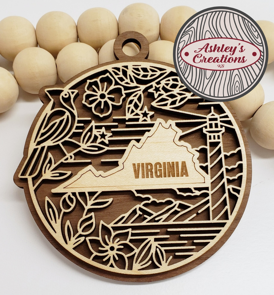 Virginia Heritage State Ornament
