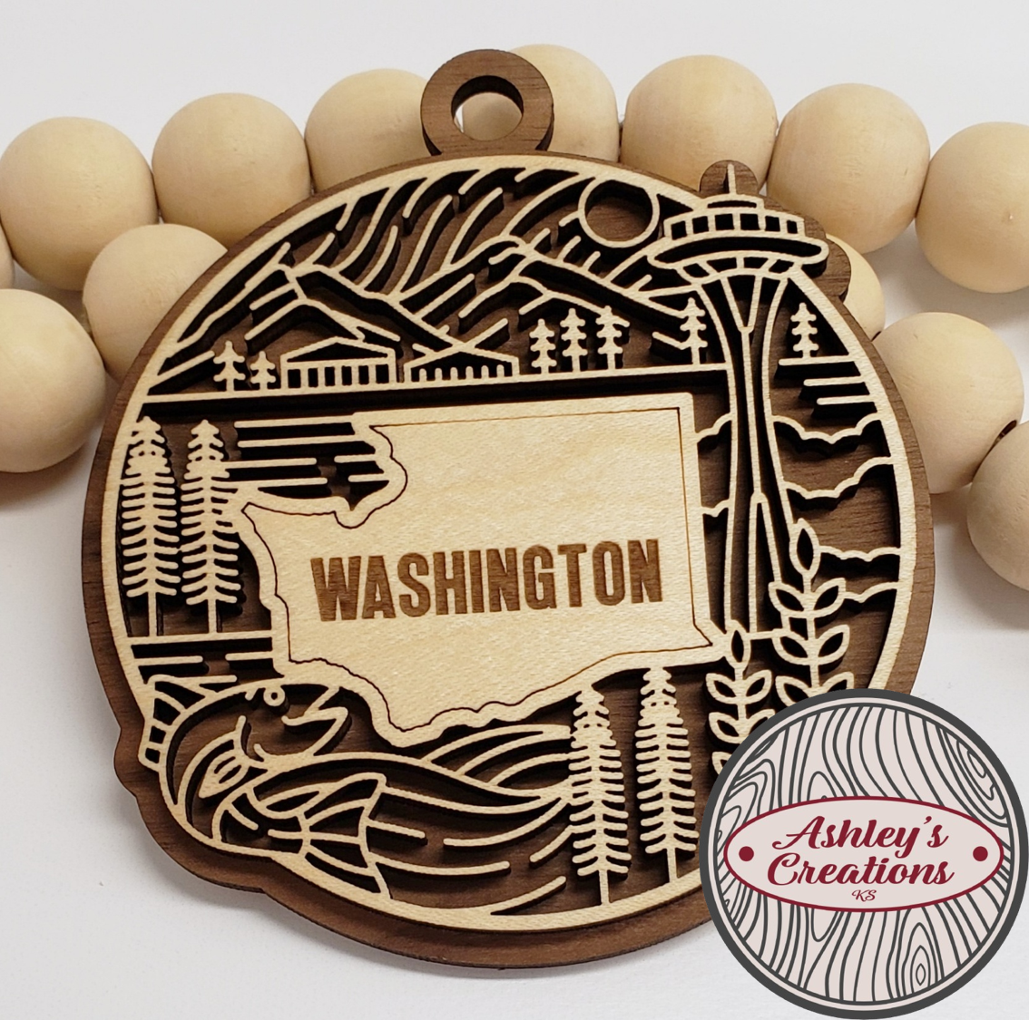 Washington Heritage State Ornament