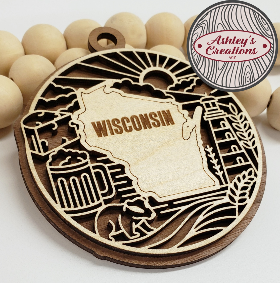 Wisconsin Heritage State Ornament