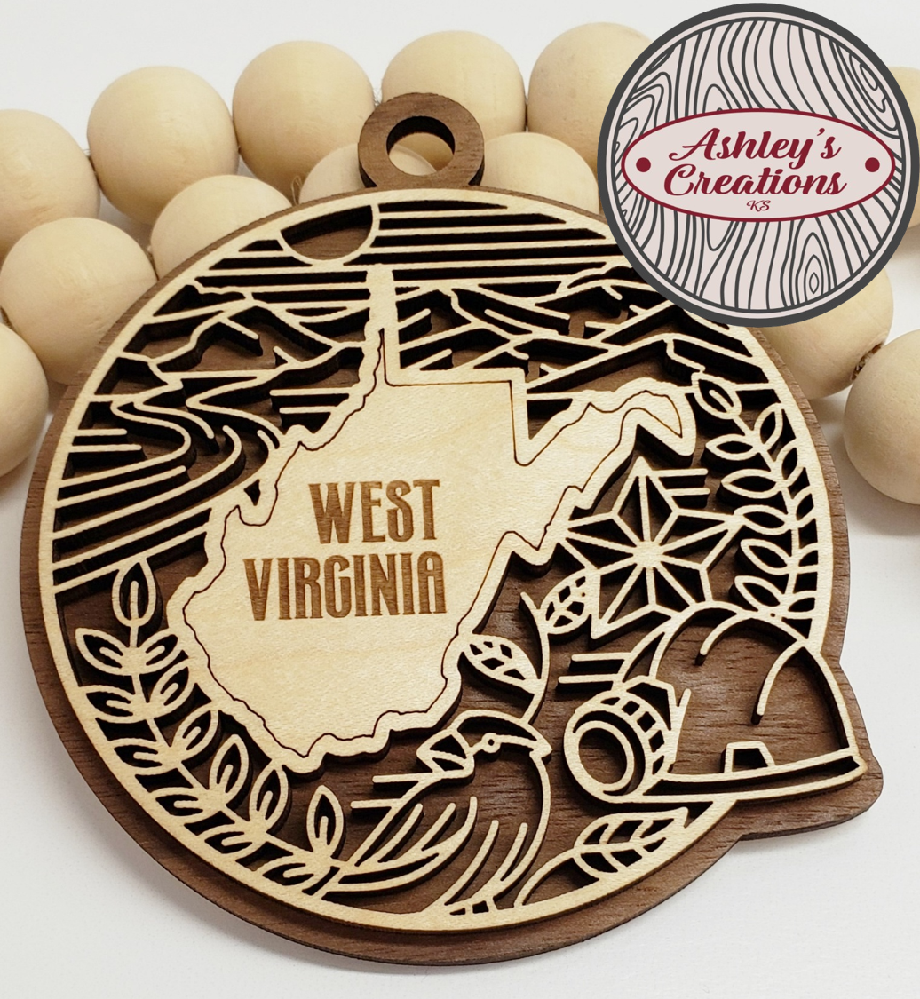 West Virginia Heritage State Ornament