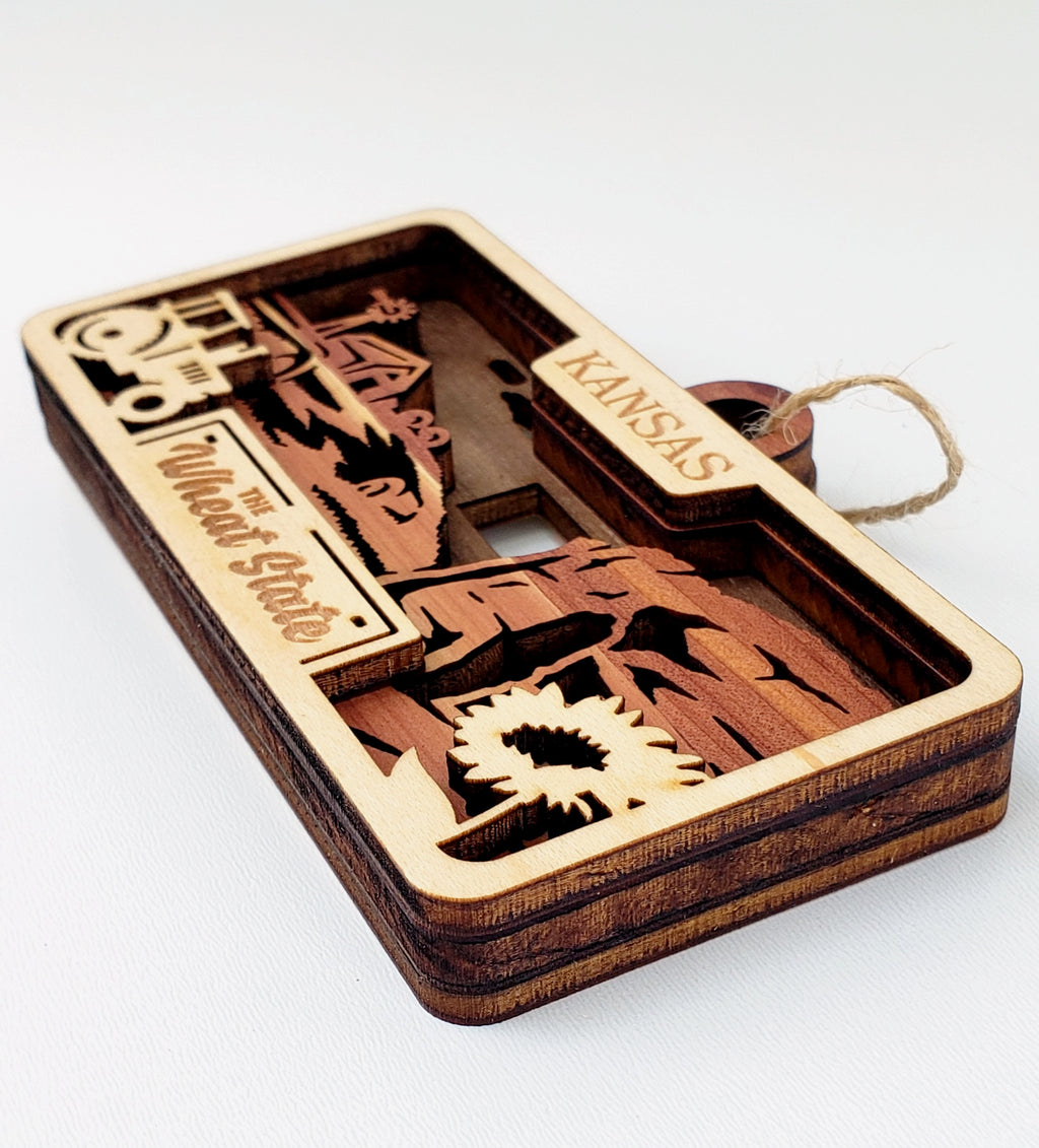 Kansas License Plate Ornament