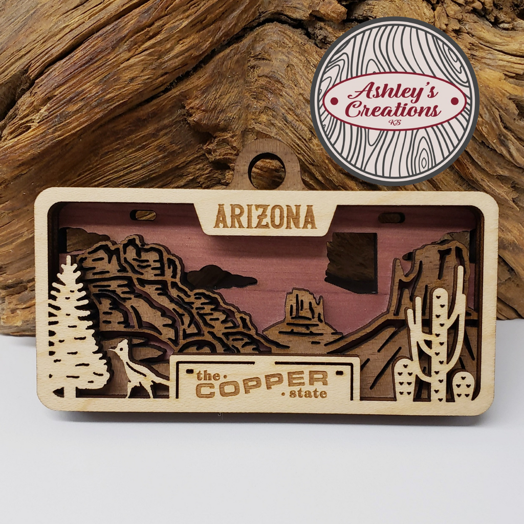 Arizona License Plate Ornament
