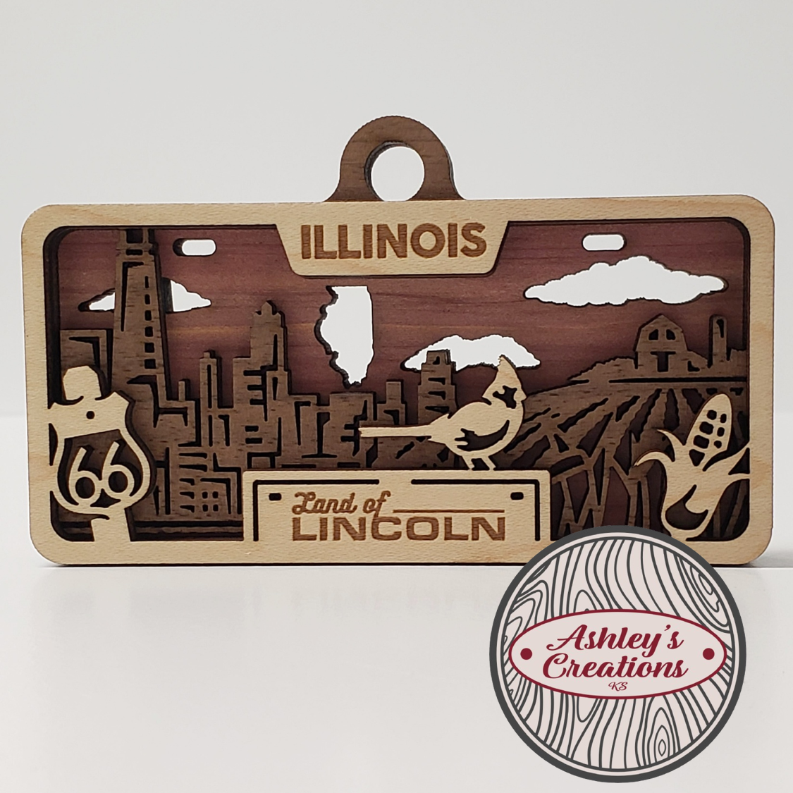 Illinois License Plate Ornament