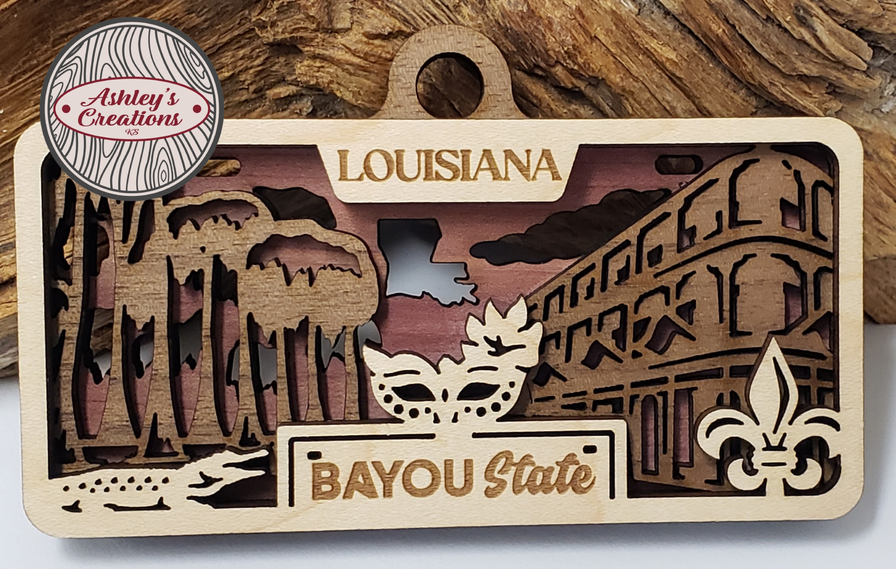 Louisiana License Plate Ornament
