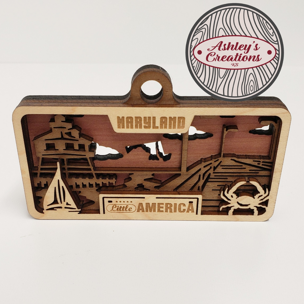 Maryland License Plate Ornament