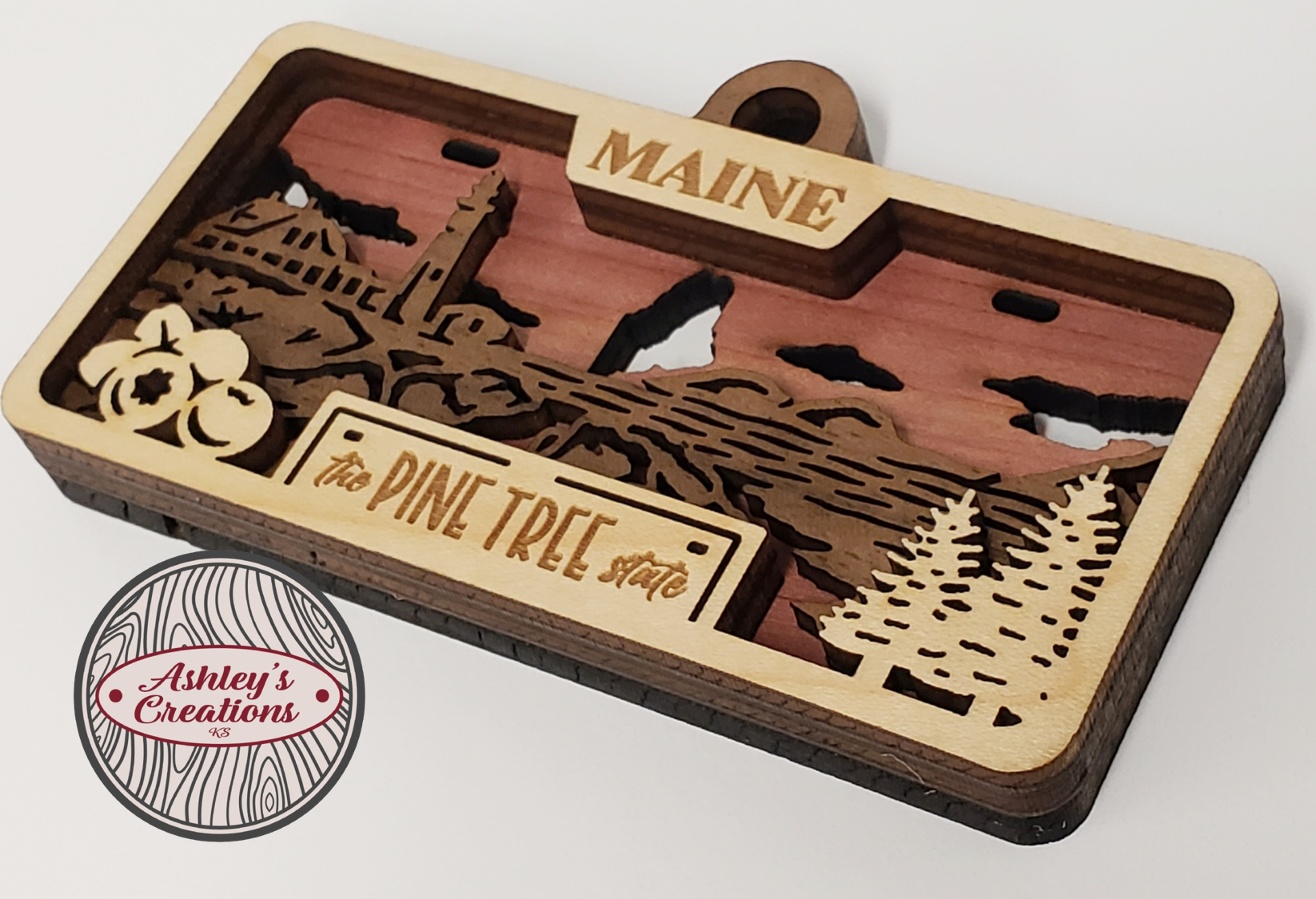 Maine License Plate Ornament