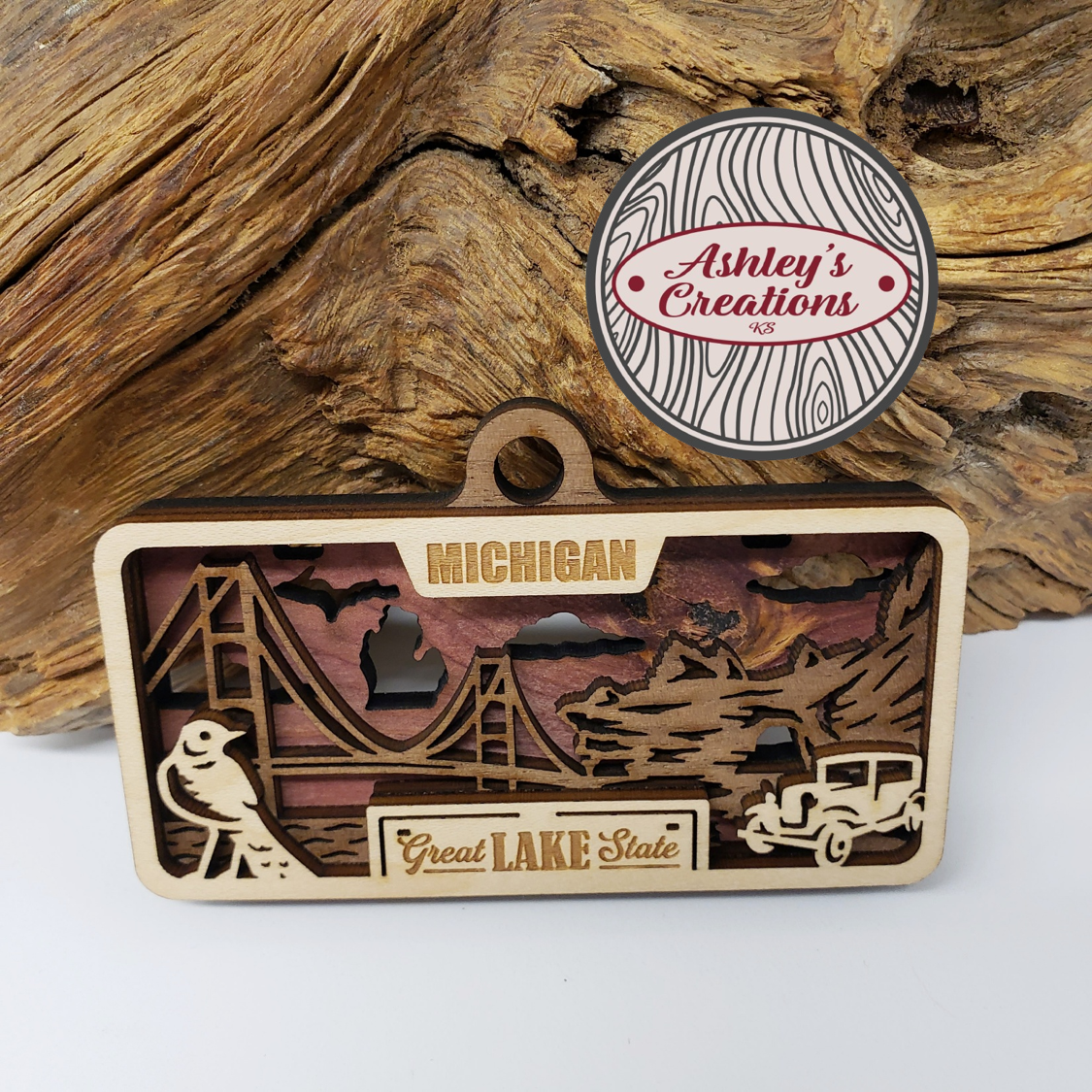 Michigan License Plate Ornament