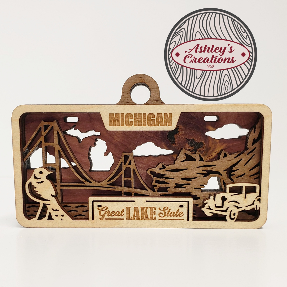 Michigan License Plate Ornament