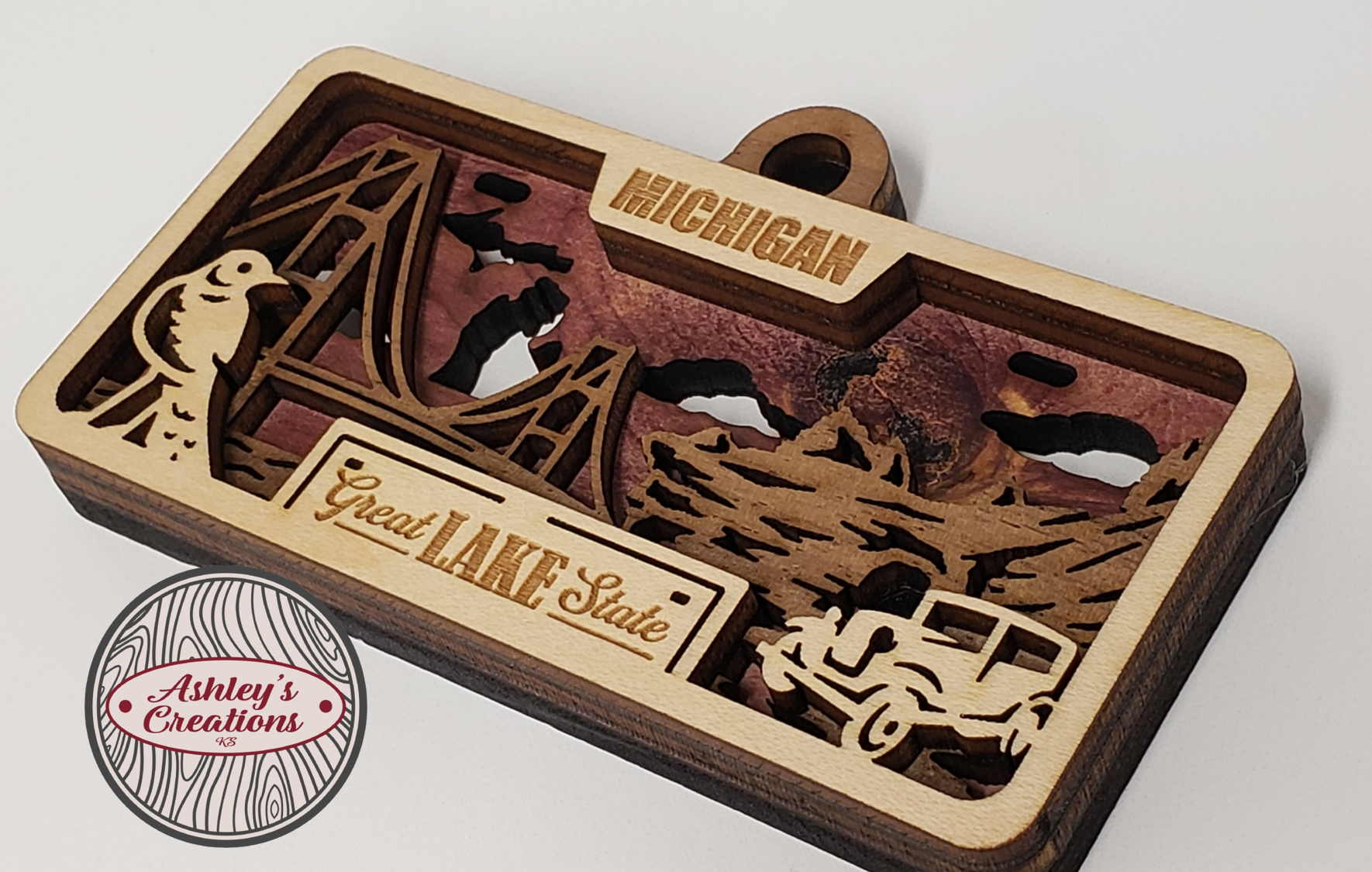 Michigan License Plate Ornament