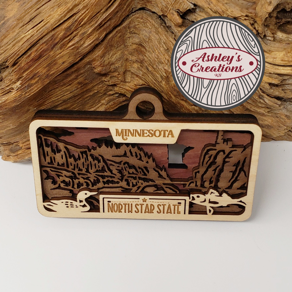 Minnesota License Plate Ornament