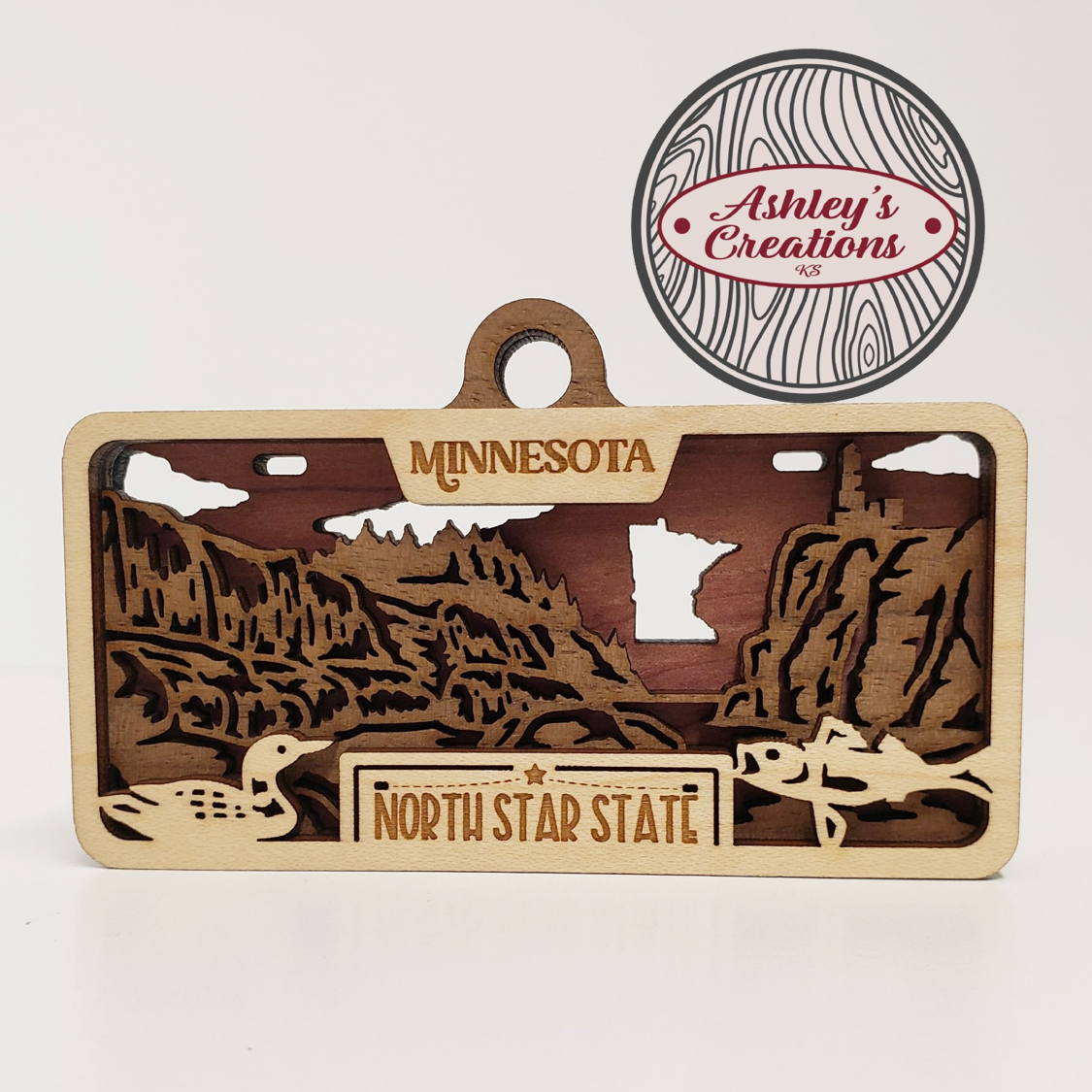 Minnesota License Plate Ornament