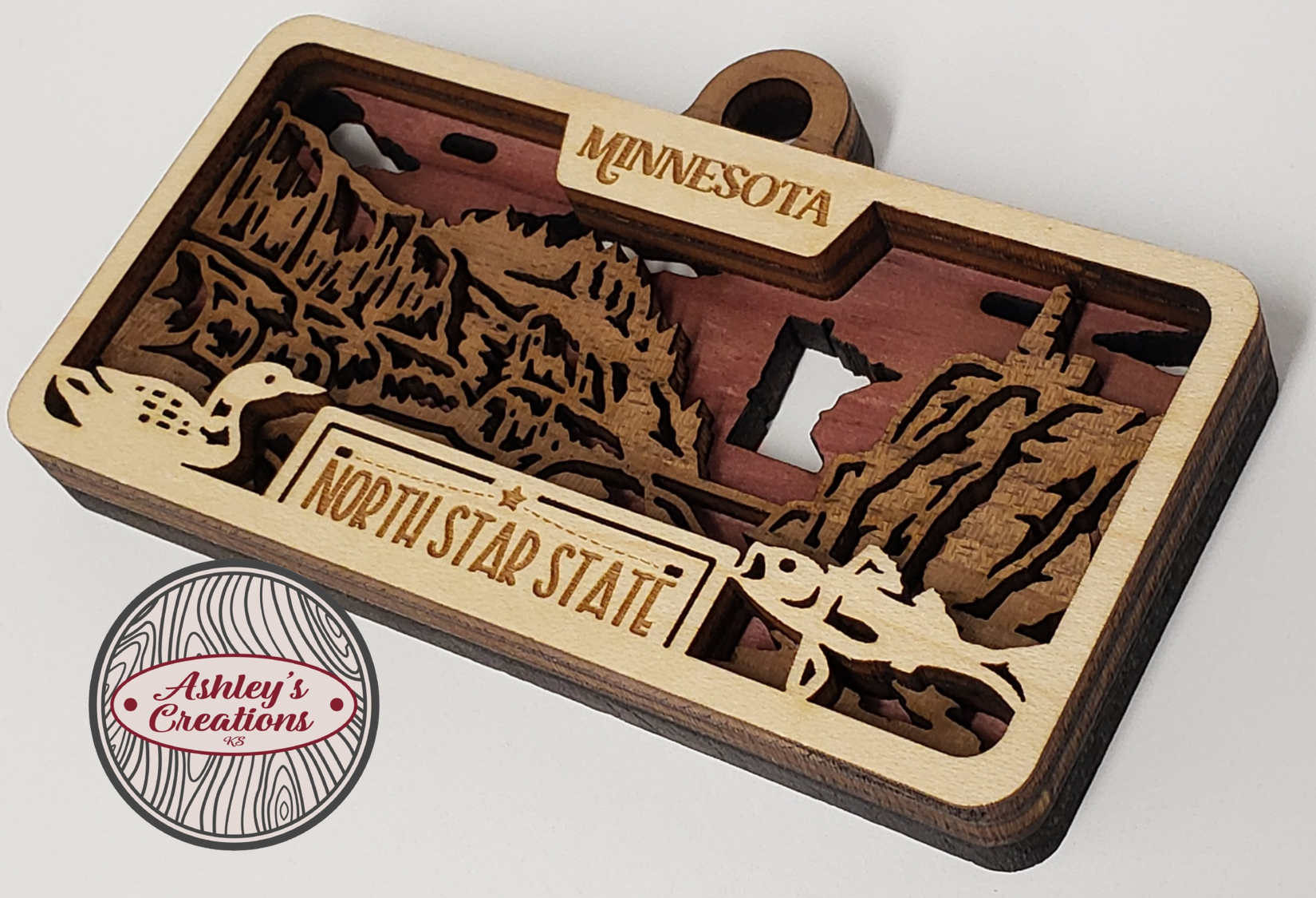 Minnesota License Plate Ornament