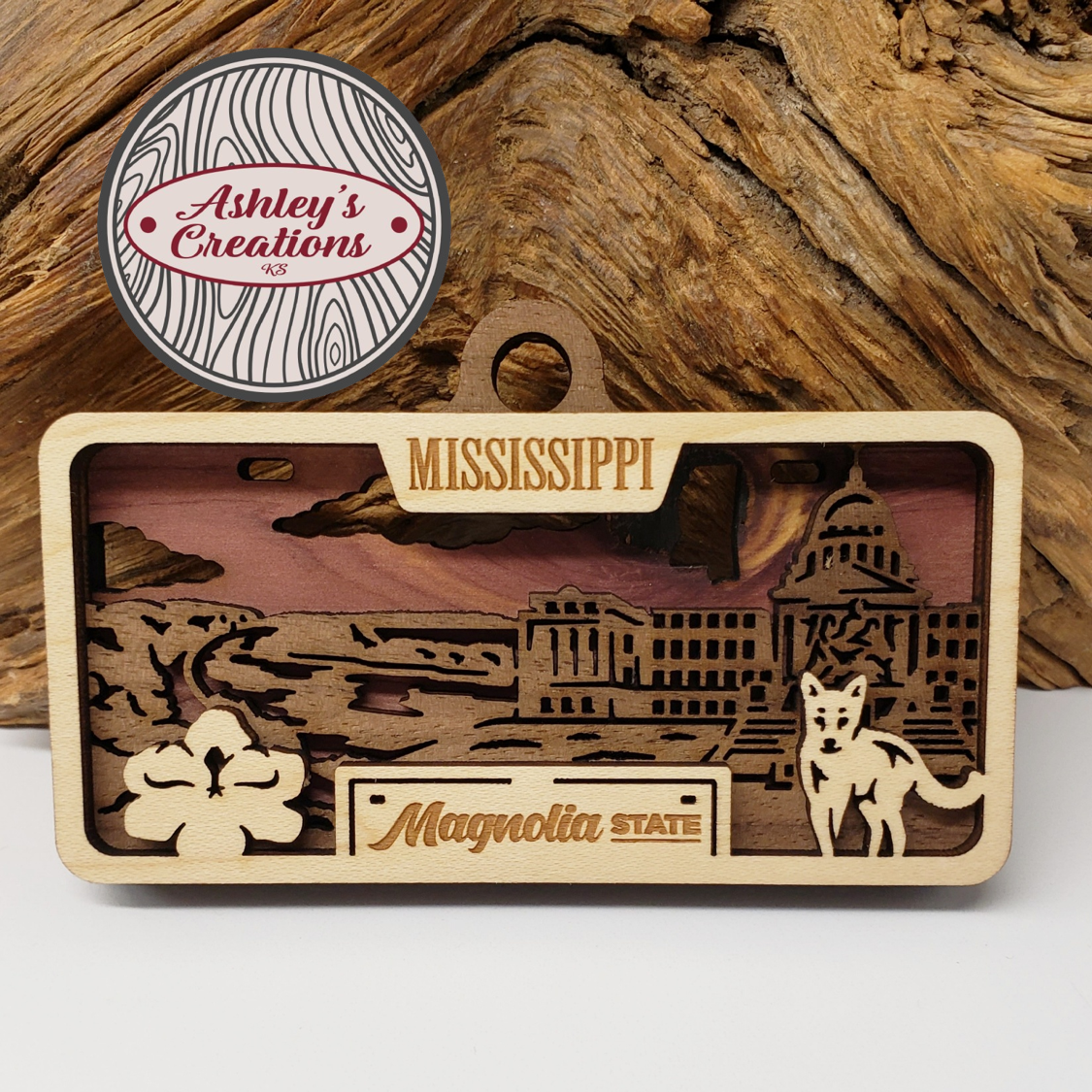 MIssissippi License Plate Ornament