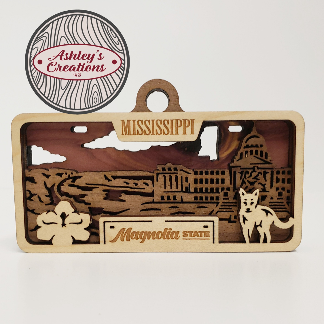 MIssissippi License Plate Ornament