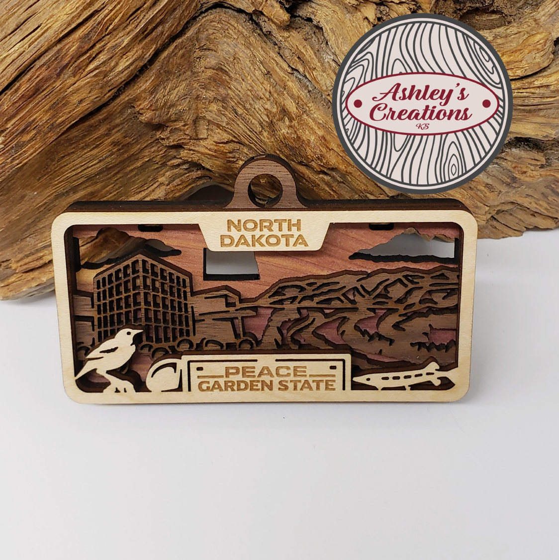 North Dakota License Plate Ornament