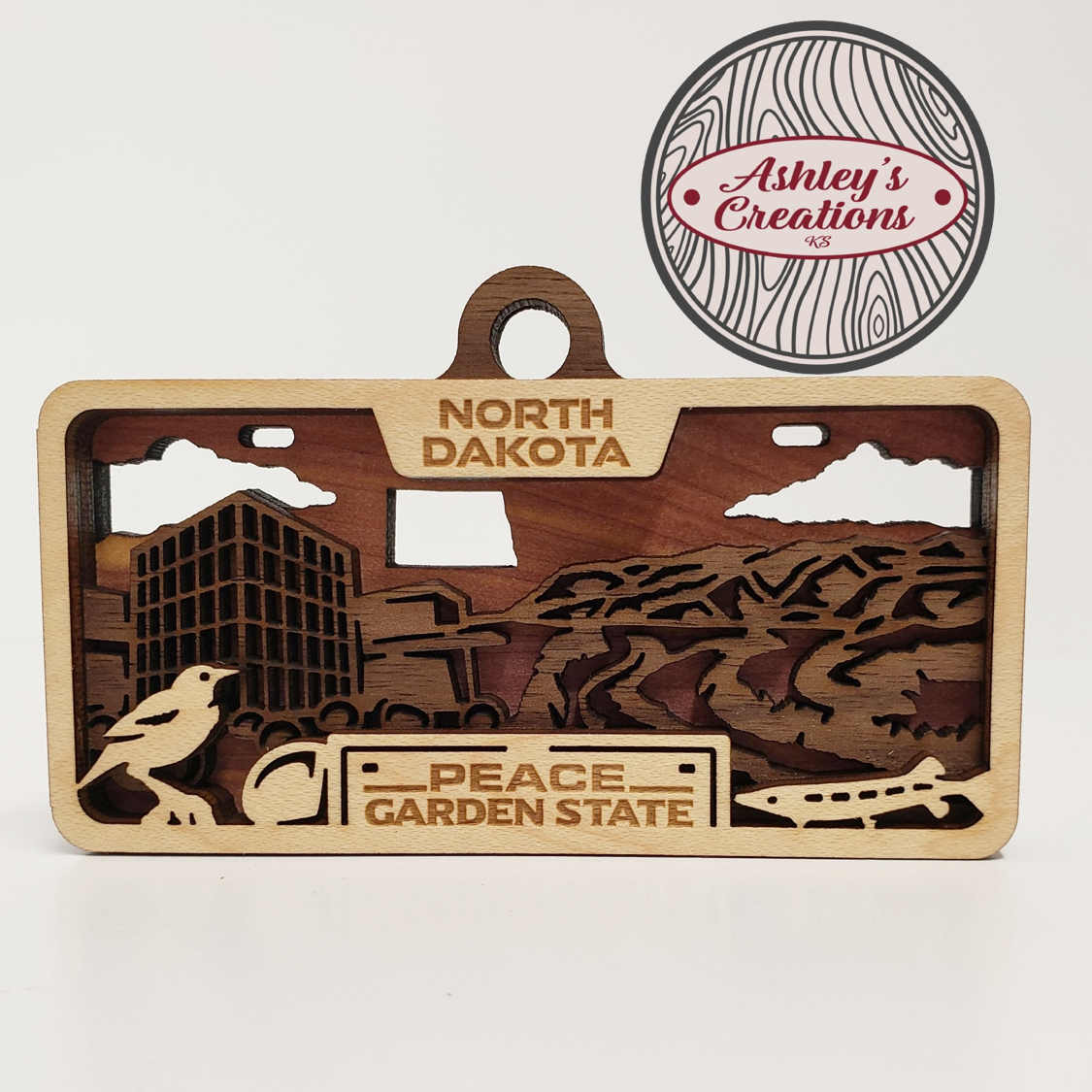 North Dakota License Plate Ornament