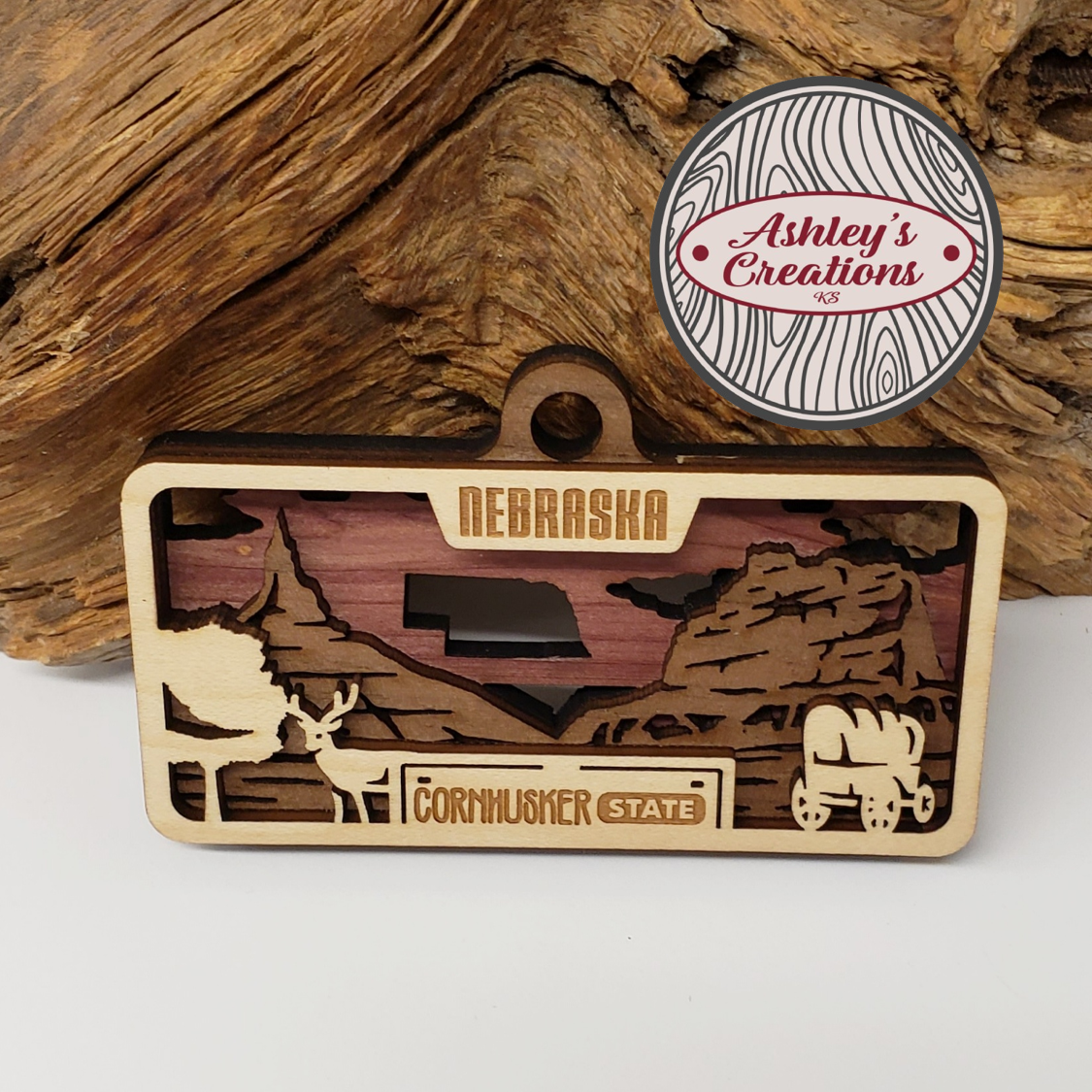 Nebraska License Plate Ornament
