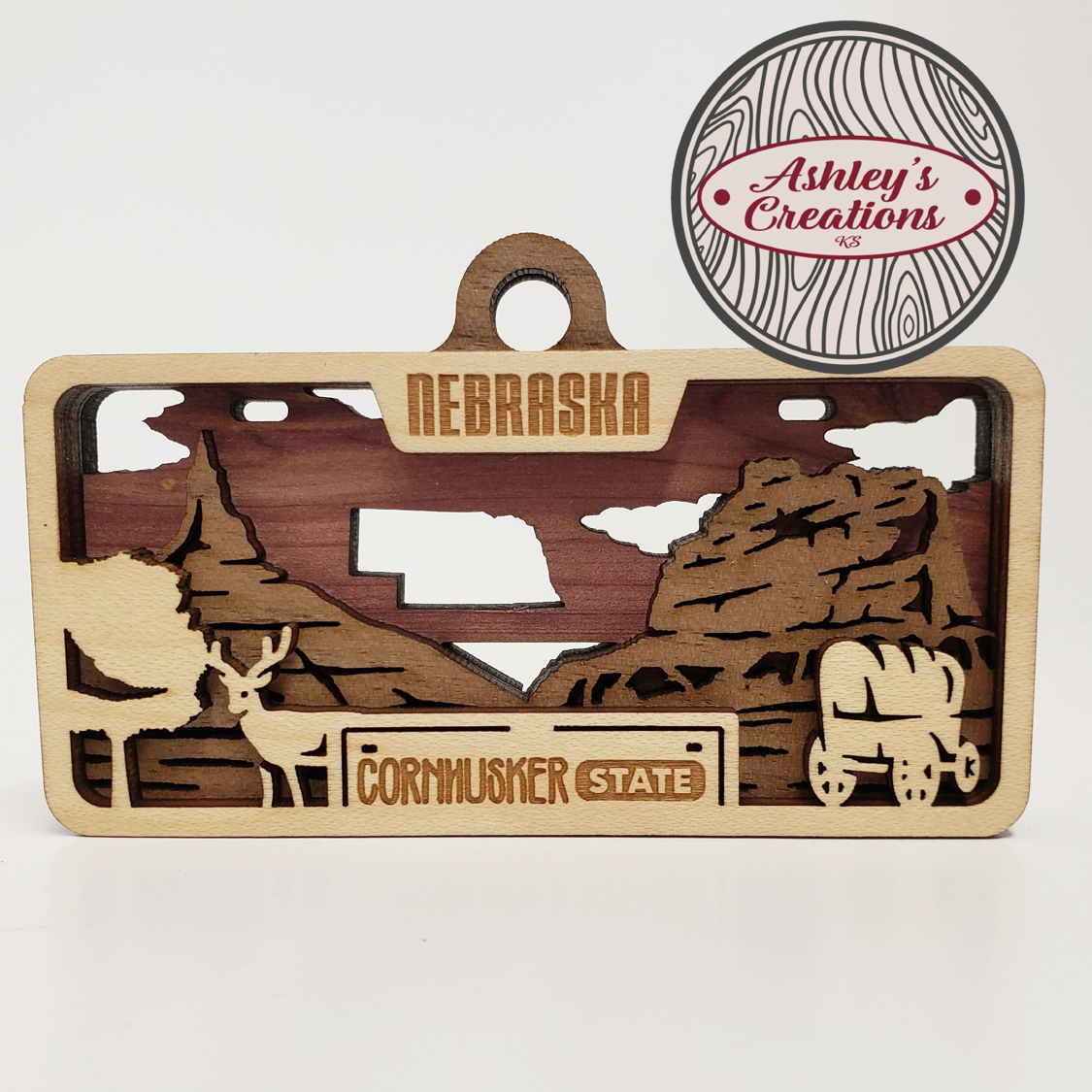 Nebraska License Plate Ornament