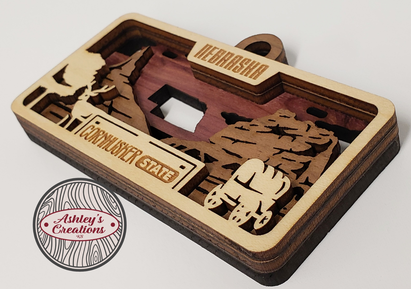Nebraska License Plate Ornament