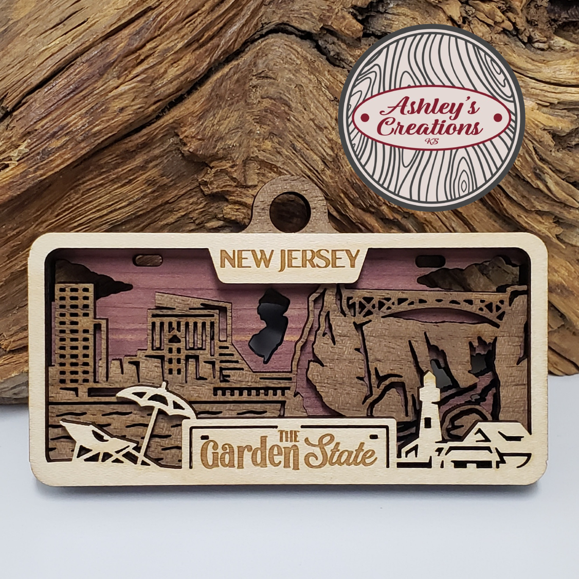 New Jersey License Plate Ornament