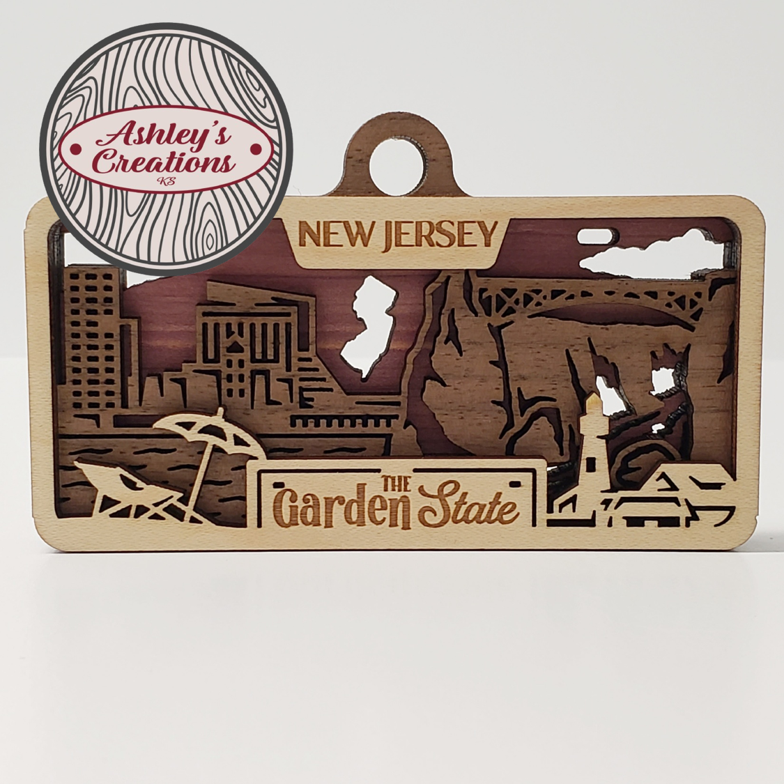 New Jersey License Plate Ornament