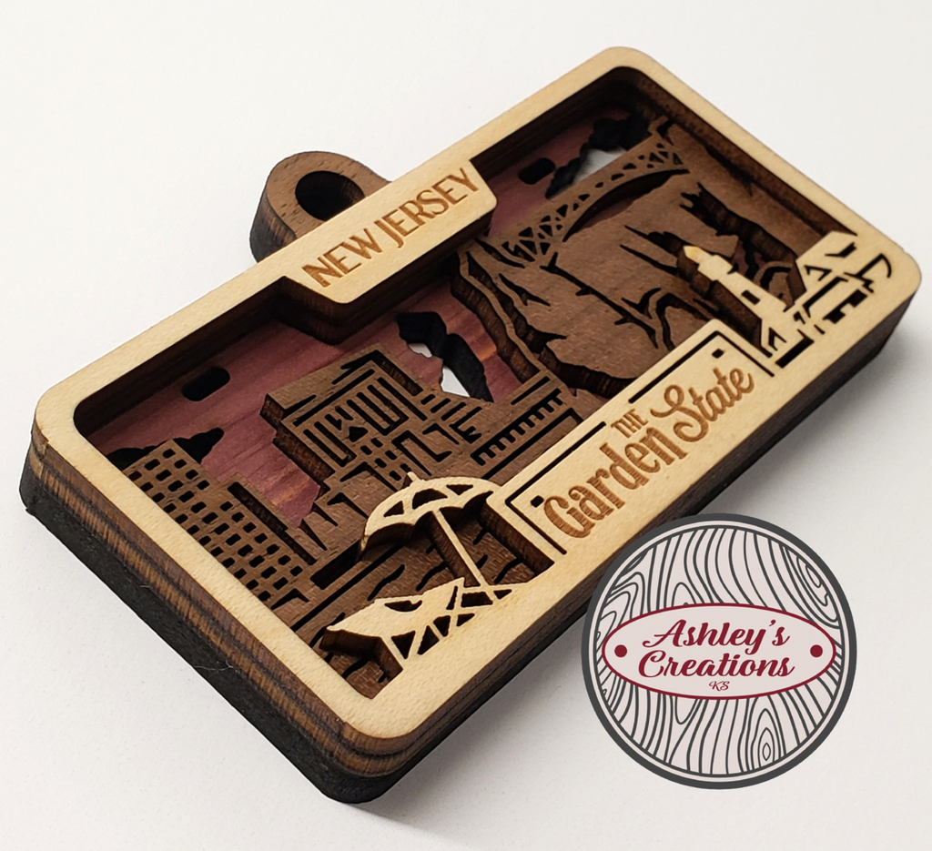 New Jersey License Plate Ornament