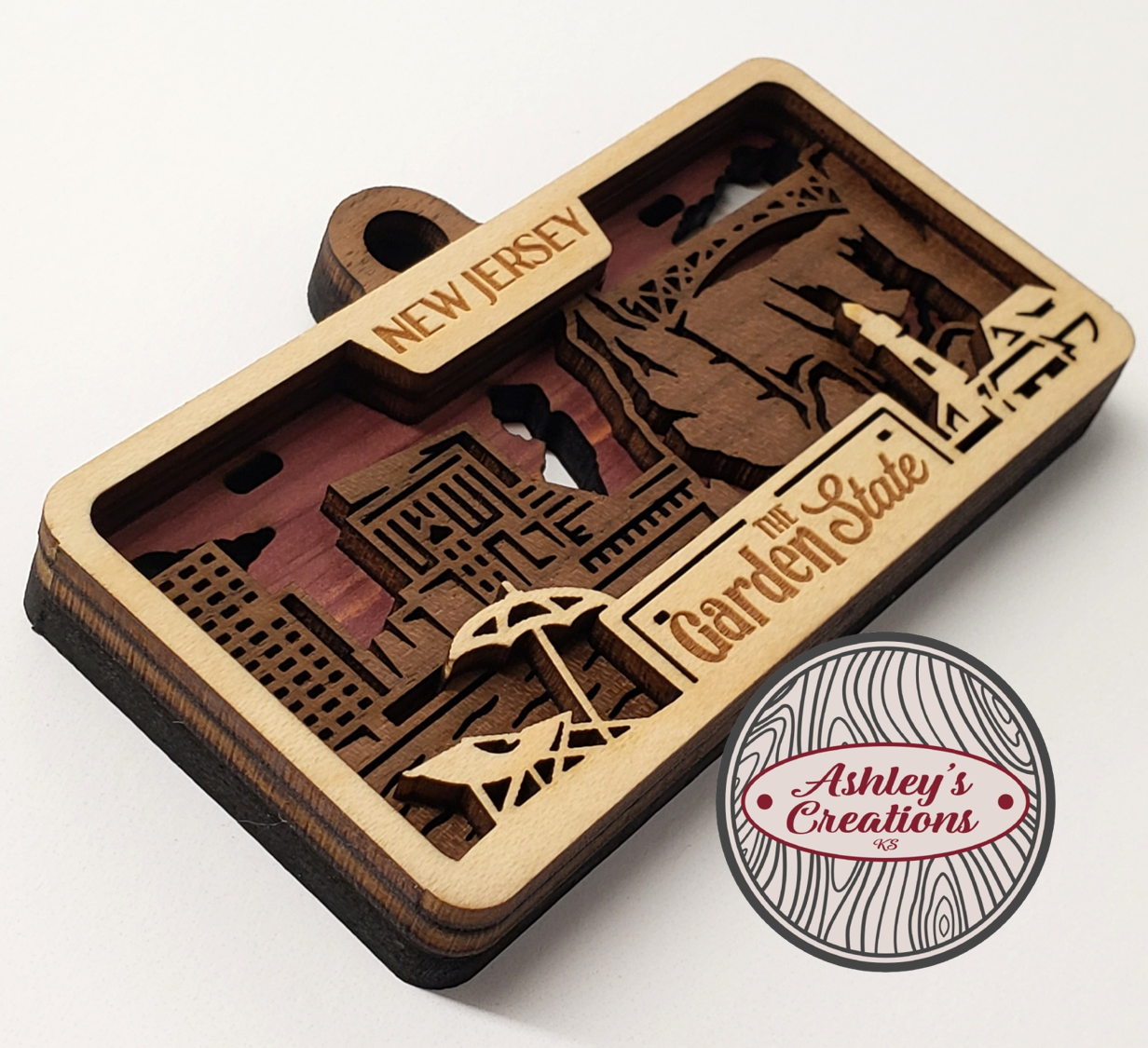 New Jersey License Plate Ornament