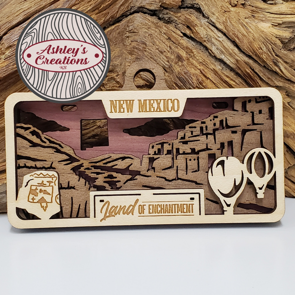 New Mexico License Plate Ornament