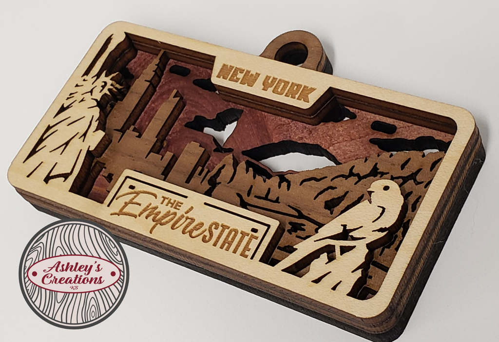 New York License Plate Ornament