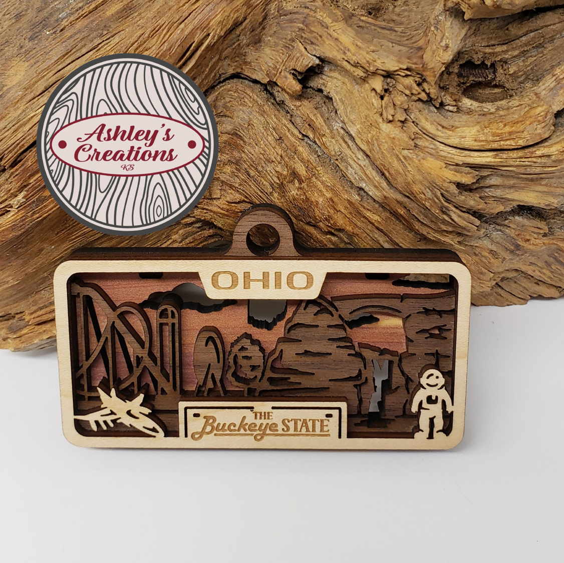 Ohio License Plate Ornament
