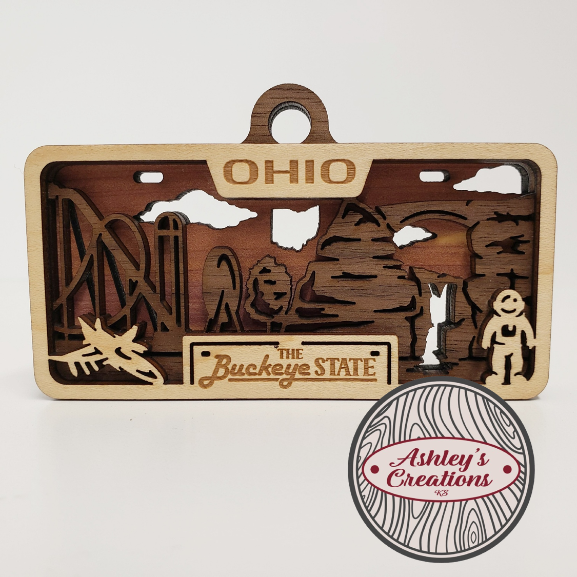 Ohio License Plate Ornament