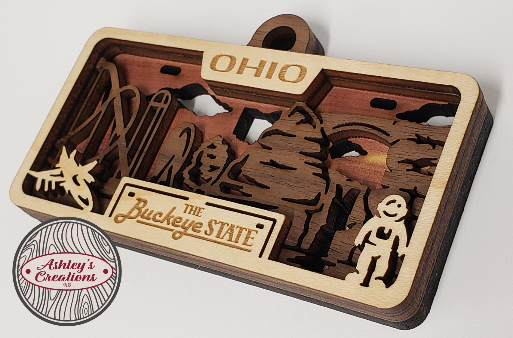 Ohio License Plate Ornament
