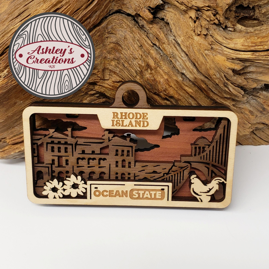 Rhode Island License Plate Ornament