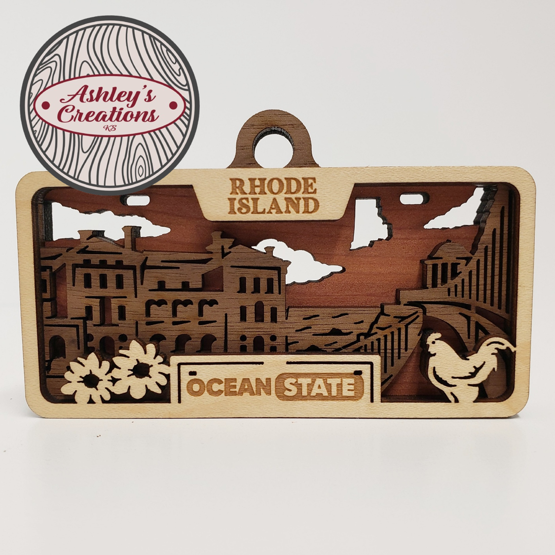 Rhode Island License Plate Ornament