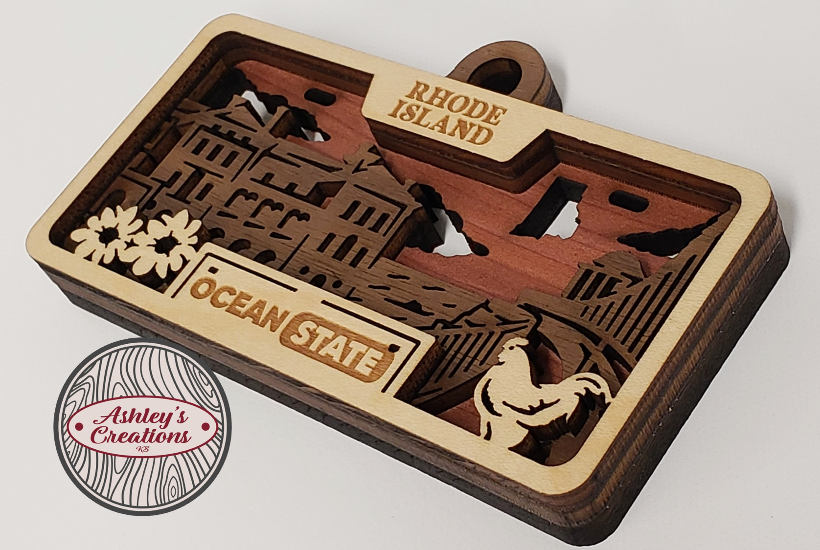 Rhode Island License Plate Ornament