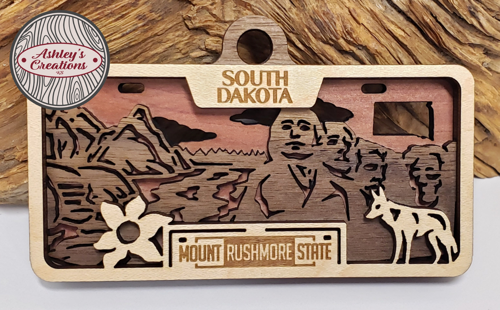 South Dakota License Plate Ornament